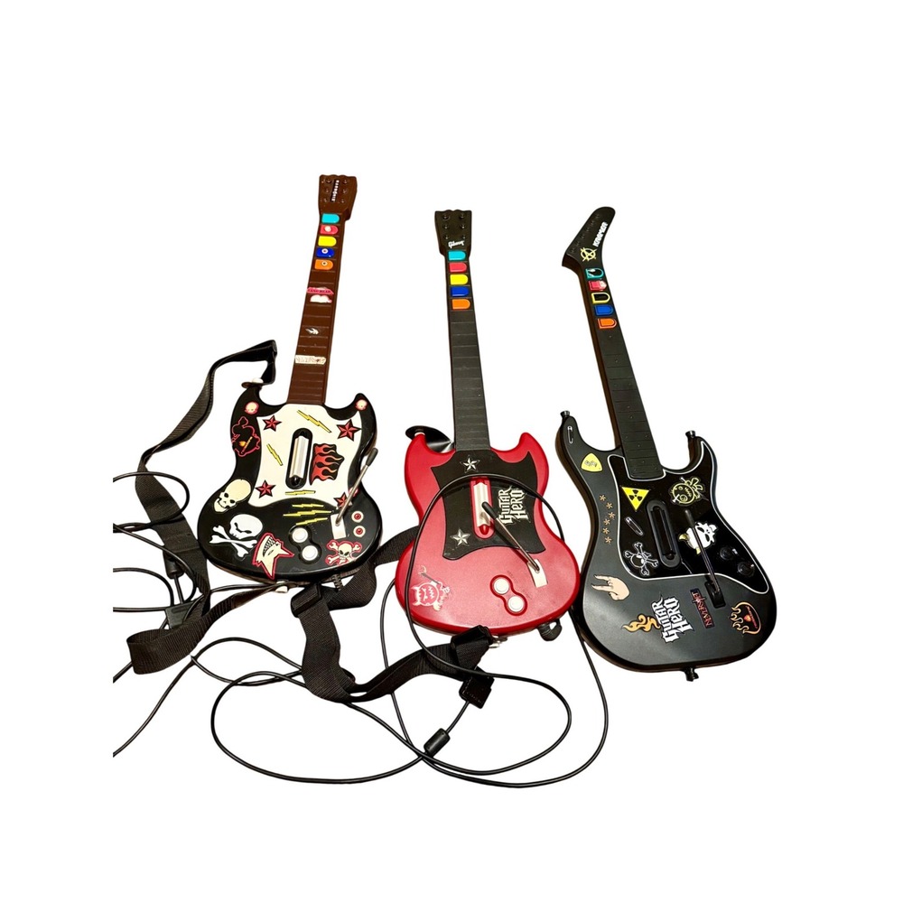 Guitar Hero Playstation Controller (Lot of 3) 2 of the 3 wired. UNTESTED